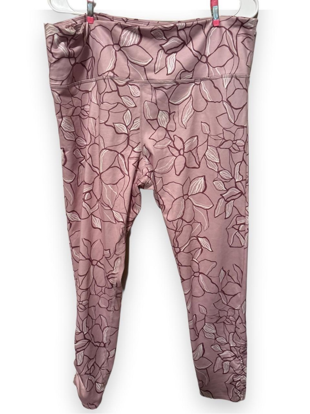 JoyLab Dusty Mauve Floral Leggings XXL